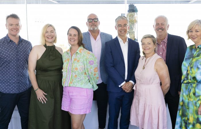 January 11: VIP event with Tennis Tasmania Board at the sky suit before the final of the Hobart International at Domain Tennis Centre on Saturday, January 11, 2025. Photo by TENNIS AUSTRALIA/ RICHARD JUPE