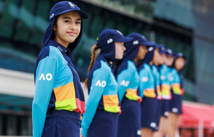 Ballkids at Australian Open 2023. Picture: Tennis Australia Ballkids at Australian Open 2023. Picture: Tennis Australia