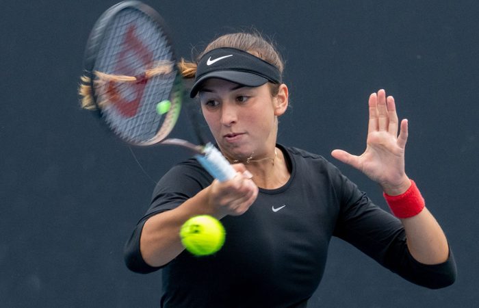 Petra Hule in action at Australian Open 2023. Picture: Tennis Australia Petra Hule in action at Australian Open 2023. Picture: Tennis Australia