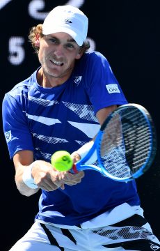Max PURCELL (AUS) and Jordan THOMPSON (AUS) play Hugo NYS (MON) and Jan ZIELINSKI (POL) on KIA Arena, Day 7 of the 2023 Australian Open at Melbourne Park, Sunday, January 22, 2023. MANDATORY PHOTO CREDIT Tennis Australia/ JOSH CHADWICK