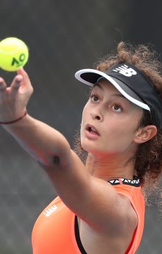 Tahlia Kokkinis at the National Tennis Academy in Brisbane. Picture: Tennis Australia