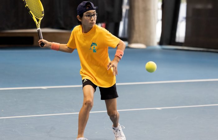 B4 Open Doubles Final. Arato Katsuda-Green.  . 2023 AUSTRALIAN BLIND LOW VISION CHAMPIOSHIPS.  National Tennis Centre on Sunday, July 16, 2023. MANDATORY PHOTO CREDIT Tennis Australia/ FIONA HAMILTON