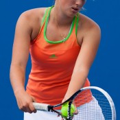 After a stellar performance in the Optus 14s event, having reached the quarterfinals in the singles competition and the final in the doubles draw, Michelle Pits gave some of the 16/U girls a run for their money losing only to third seed Andrea Dikosavljevic.