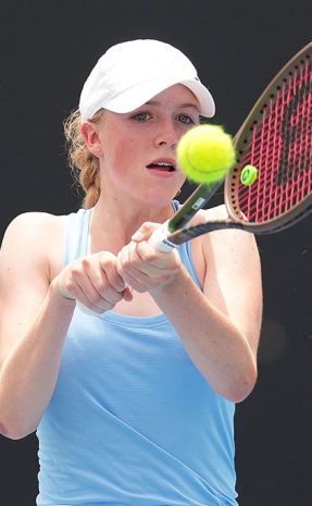 Ava BECK in the 16/u Championships at the 2023 December Showdown at Melbourne Park on Wednesday, December 13, 2023. Photo by TENNIS AUSTRALIA/ SCOTT BARBOUR
