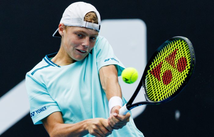 Cruz Hewitt, the son of Lleyton Hewitt, in action at Australian Open 2024. Picture: Tennis Australia Cruz Hewitt, the son of Lleyton Hewitt, in action at Australian Open 2024. Picture: Tennis Australia