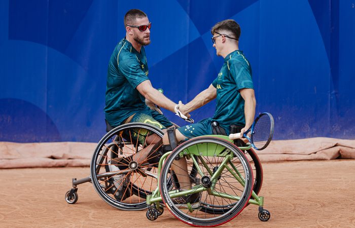 Ben Weekes and Anderson Parker at the Paris 2024 Paralympic Games. Picture: Daniel Kopatsch Ben Weekes and Anderson Parker at the Paris 2024 Paralympic Games. Picture: Daniel Kopatsch