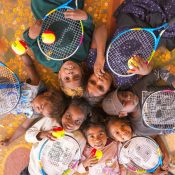 WANTA / ATF IN NT Participants at the Wanta Cup Tennis Carnival during the ATF and WANTA launch of Jintangka Kamparru, Forward Together Tennis Program Launch in NT in Ntaria, Northern Territory, Australia on Sarturday September 3, 2022. This was part of the launch the 4-year partnership between the Australian Tennis Foundation (ATF), Wanta and Tennis NT which will see tennis introduced to 700 participants across 9 desert communities. MANDATORY PHOTO CREDIT Tennis Australia/ SCOTT BARBOUR