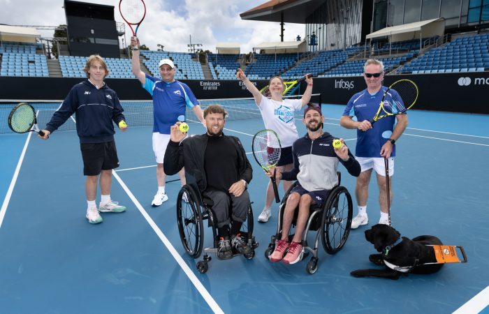 Dylan Alcott AO
 Heath Davidson, world No.3 Quad player
Adam Fayad, Victorian Blind and Low Vision Tennis Player
Robert Fletcher, Victorian Blind and Low Vision Tennis Player
Olivia Sayers, ATC 2022 II-2 Women’s Singles Champion
Ryder Smith, Junior Player Deaf/Hard of HearingAll Abilities Day launch.   Melbourne Park AUSTRALIA Wednesday, December 14, 2022. MANDATORY PHOTO CREDIT Tennis Australia/ Fiona Hamilton