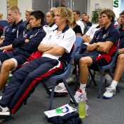 The tennis class of 2011 is formally inducted into the Australian Institute of Sport in Canberra. Photo: Tennis Australia 