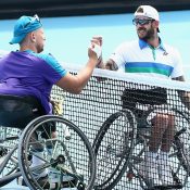 Dylan Alcott and Heath Davidson at Australian Open 2021