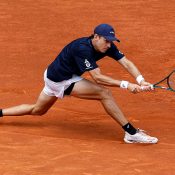 Alex de Minaur in action against Lorenzo Sonego at the Madrid Masters (Photo: OSCAR DEL POZO/AFP via Getty Images)