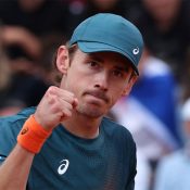 Australia's Alex De Minaur in action against Serbia's Laslo Djere during their first-round match at Roland Garros (Photo: ALAIN JOCARD/AFP via Getty Images)