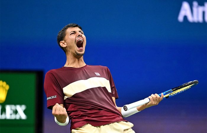 Alexei-Popyrin-beats-Novak-Djokovic-US-Open-2024 Alexei Popyrin beat Novak Djokovic to reach the fourth round of the 2024 US Open. (Getty Images)
