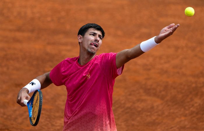 Alexei Popyrin in action at the Rome Masters. (Getty Images)