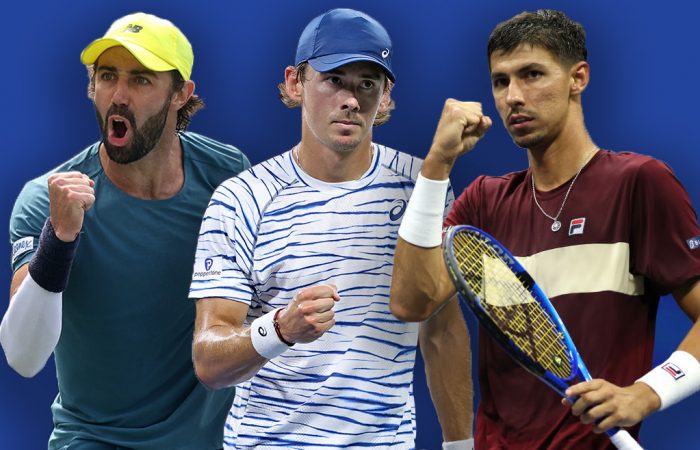 Jordan Thompson, Alex de Minaur and Alexei Popyrin have all reached the US Open 2024 fourth round. Jordan Thompson, Alex de Minaur and Alexei Popyrin have all reached the US Open 2024 fourth round.