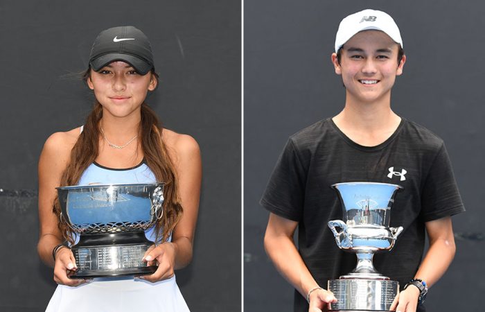 Anastasia Berezov (L) and Tai Sach were crowned winners of the 16/u Australian Championships (photos: Elizabeth Xue Bai)