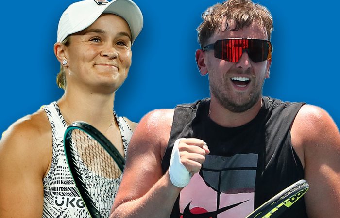 World No.1s Ash Barty and Dylan Alcott lead the Aussie charge at AO 2022. Pictures: Getty Images World No.1s Ash Barty and Dylan Alcott lead the Aussie charge at AO 2022. Pictures: Getty Images