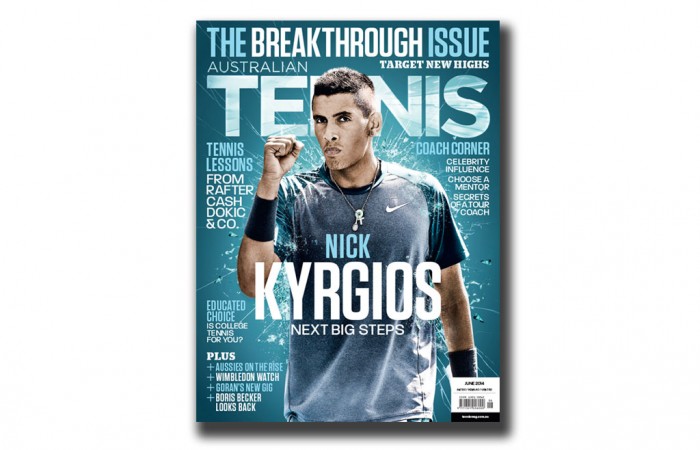 Nick Kyrgios, Australian Tennis Magazine, June, 2014, cover Nick Kyrgios, Australian Tennis Magazine, June, 2014, cover