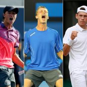 (L-R) Omar Jasika, Marc Polmans and Alex De Minaur; Getty Images