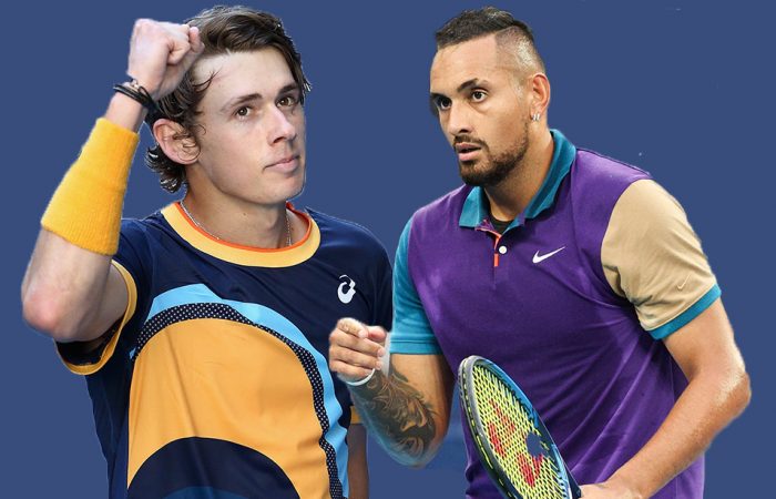 PROUD AUSSIES: Alex de Minaur and Nick Kyrgios. Picture: Tennis Australia PROUD AUSSIES: Alex de Minaur and Nick Kyrgios. Picture: Tennis Australia
