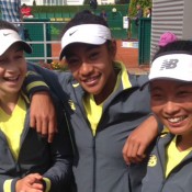 Australia's World Junior Tennis Finals girls' team of (L-R) Gabriela Ruffels, Destanee Aiava and Jeanette Lin; Tennis Australia