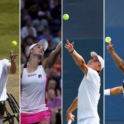 (L-R) Dylan Alcott, Ash Barty, Tristan Schoolkate and Rinky Hijikata (Getty Images)