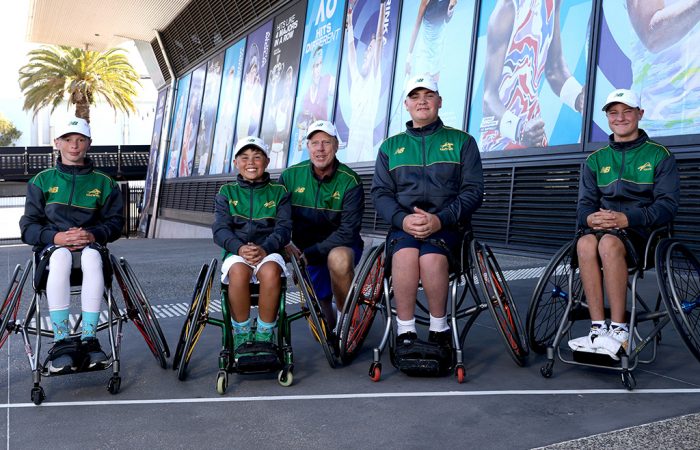Australian boys' wheelchair World Team Cup squad ( Australian boys' wheelchair World Team Cup squad (Hamish Blair/Tennis Australia)