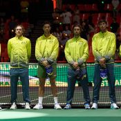 Australia's Davis Cup team of (L-R) Matt Ebden, Max Purcell, Thanasi Kokkinakis, 