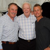 (L-R) John Newcombe, Fred Stolle and Lleyton Hewitt; John Anthony