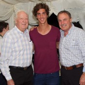 (L-R) Fred Stolle, Thanasi Kokkinakis and John Newcombe; John Anthony