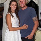 Sam Groth (R) and girlfriend Brittany Boys; John Anthony