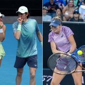 Kim Birrell and John-Patrick Smith (L) will face Olivia Gadecki and  John Peers in the AO 2025 mixed doubles final (Tennis Australia)