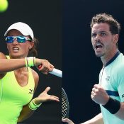 Alex Bolt (R) and Arina Rodionova are the No.1 seeds in the men's and women's AO Play-off draws (Getty Images)