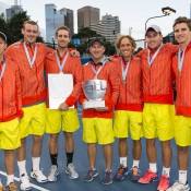 Melbourne, AUSTRALIA. 27th January 2015. Asia Pacific Tennis League at Melbourne Park.