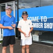 Charlie Camus (R) and Pavle Marinkov won the 12/u Australian Championships doubles title (photo: Elizabeth Xue Bai)