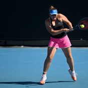 Charlotte Kempenaers-Pocz progresses to the AO 2022 girls' quarterfinals.