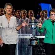 Chris O'Neil with Billie Jean King at Australian Open 2018; Getty Images 