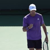 Christopher O'Connell in action during his first-round win over Jack Draper at Indian Wells. [Getty Images]