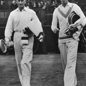 No.9: Gentleman Jack Crawford (left) and Ellsworth Vines look like they're ready to play Test cricket, not tennis.