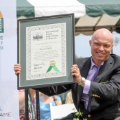 David Hall at the International Tennis Hall of Fame Class of 2015 induction ceremony at Newport, Rhode Island; photo credit Kate Whitney Lucey