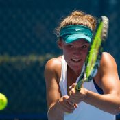 Top seed Gabriella Da Silva-Fick is through to the final of the girls' 16/u Australian Championships; photo credit Elizabeth Xue Bai