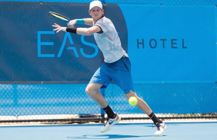 East Hotel Canberra Challenger - 8 January 2019 Harry BOURCHIER (AUS) during day three of the East Hotel Canberra Challenger 2019 #EastCBRCH. Match was played at Canberra Tennis Centre in Lyneham, Canberra, ACT on Tuesday 8 January 2019. Photo: Ben Southall. #Tennis #Canberra