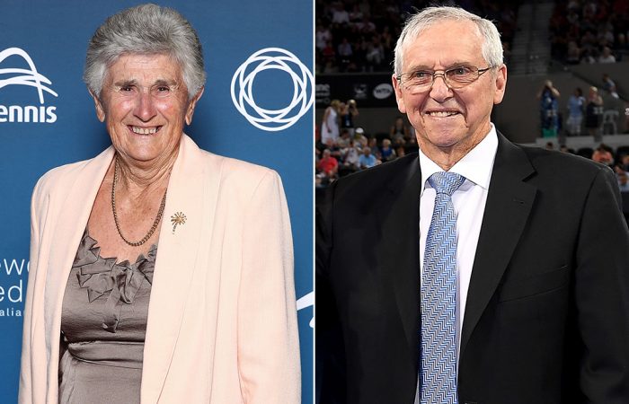 Roy Emerson and Judy Dalton receive Australia Day honours Roy Emerson (R) and Judy Dalton were honoured on Australia Day 2019 with Order of Australia medals (Getty Images)