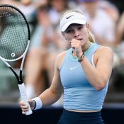 Emerson Jones claims a  main-draw win in her Adelaide International debut; Getty Images 