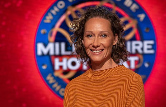 Sam Stosur on Millionaire Hot Seat. Picture: Nine Network Sam Stosur on Millionaire Hot Seat. Picture: Nine Network