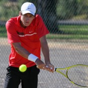 Gavin Van Peperzeel in action; Graham Clews