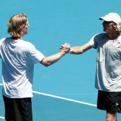 Luke Saville and Max Purcell at Australian Open 2020; Getty Images 