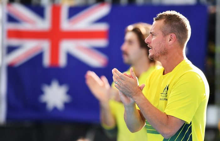 Lleyton Hewitt during a Davis Cup tie in March 2020. Picture: Getty Images Lleyton Hewitt during a Davis Cup tie in March 2020. Picture: Getty Images