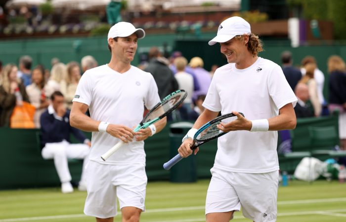 Matt Ebden and Max Purcell at Wimbledon. Picture: Getty Images Matt Ebden and Max Purcell at Wimbledon. Picture: Getty Images