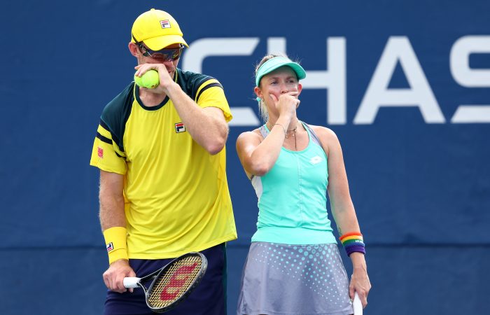 John Peers and Storm Sanders are through to the US Open mixed doubles semifinals. Picture: Getty Images John Peers and Storm Sanders are through to the US Open mixed doubles semifinals. Picture: Getty Images